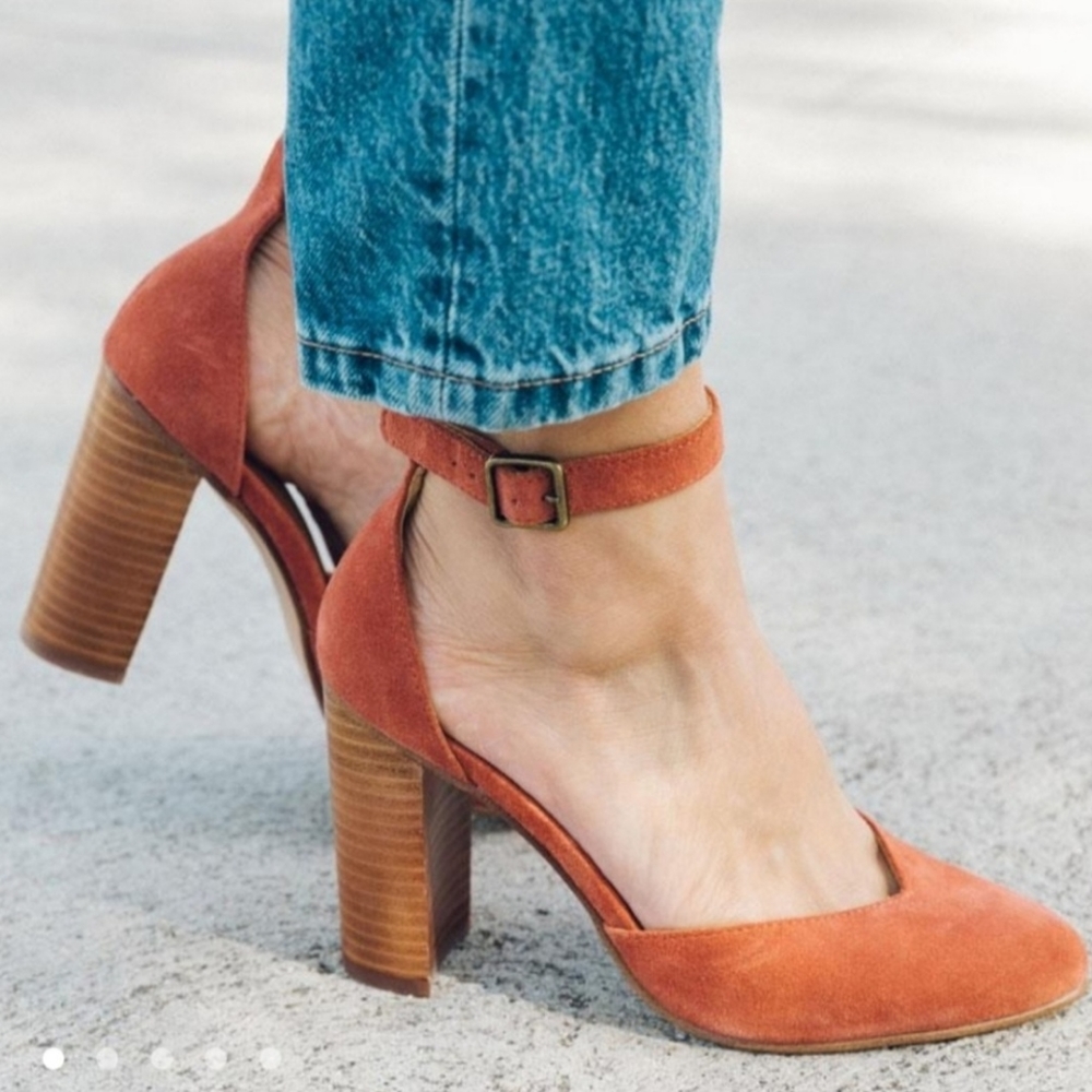 Soludos Size 8 Dusty Rose Collette Suede Heels